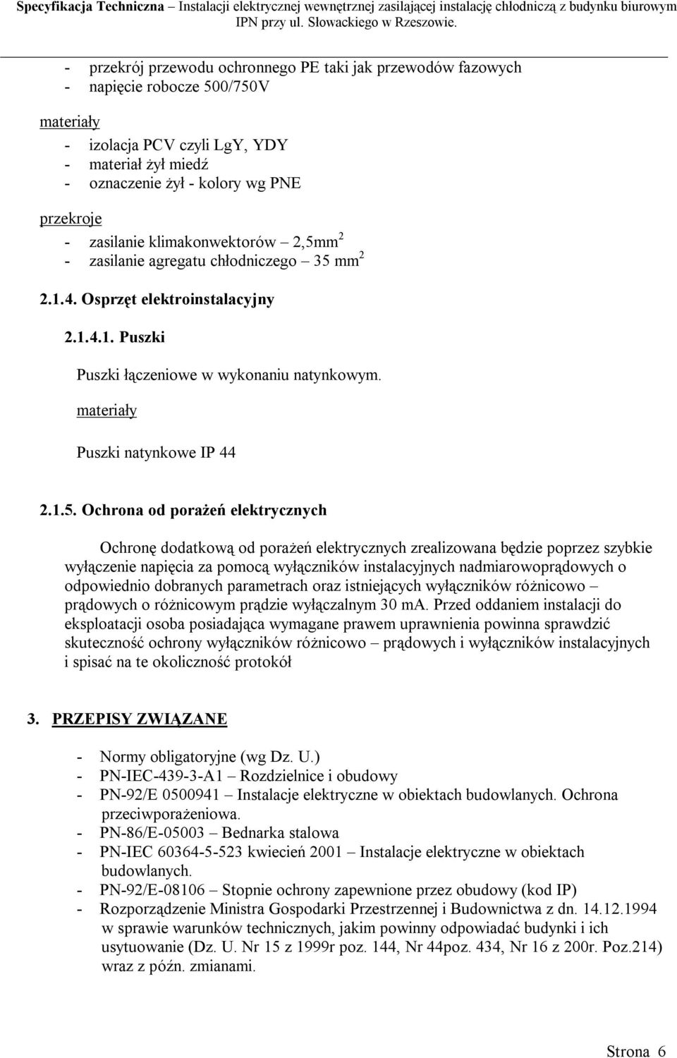 materiały Puszki natynkowe IP 44 2.1.5.