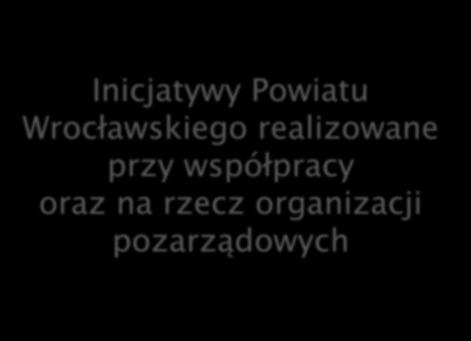 Inicjatywy Powiatu Wrocławskiego realizowane przy