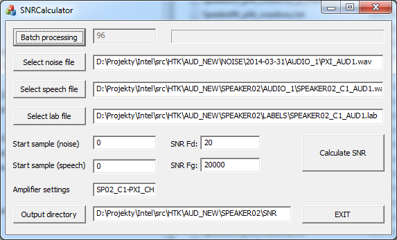 Narzędzia Snr_calculator Program do obliczania SNR w