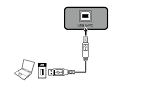 Przechwytywanie obrazu Krok 1 Użyj kabla USB typu AB do połączenia wizualizera z komputerem Krok 2