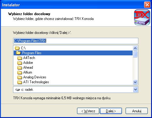 Konsola Podręcznik użytkownika 2.1.3 Ekran powitalny Na ekranie ukazuje się ekran powitalny instalatora. Można na nim odczytać nazwy programu, jakie mają zostać zainstalowane oraz ich wersje.