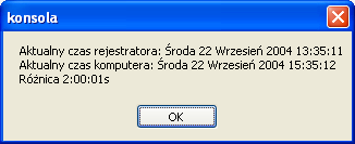 Część 3: Korzystanie z programu Powyższe okno oznacza, że pod podanym adresem nie znaleziono rejestratora.