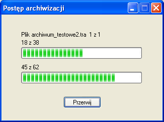 Część 3: Korzystanie z programu Wyświetlacze Zaznaczenie tej opcji spowoduje zapis w plikach archiwum informacji o stanie wyświetlaczy.