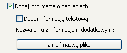 Część 4: Opis interfejsu graficznego informacji o korzystaniu z opcji plików indeksu można znaleźć w punkcie Wykorzystywanie numerów indeksu i UID w części Odsłuch nagrań.