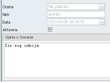 Po odznaczeniu parametru i zapisaniu zmian przyciskiem mieć możliwość dodawania opinii o towarze., niezalogowany użytkownicy sklepu będą 1.4.