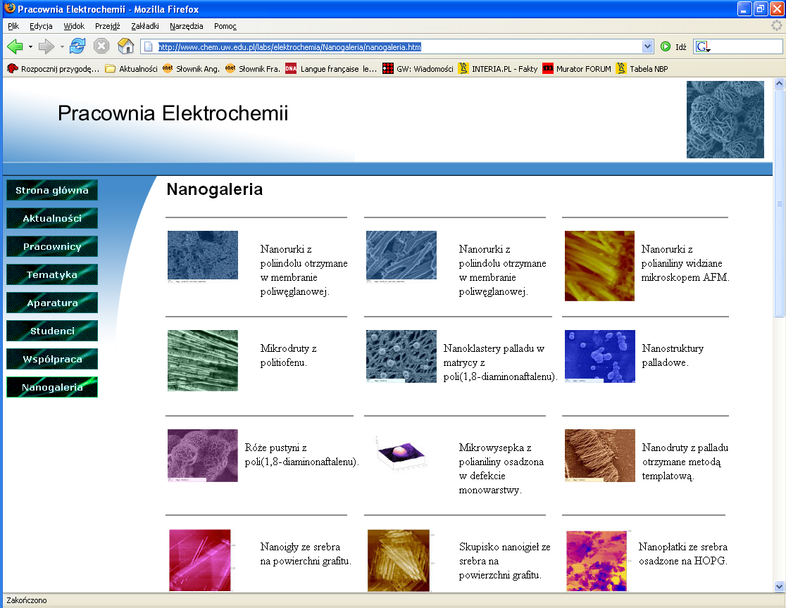 Wydział (nano)chemii UW http://www.chem.uw.edu.