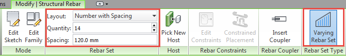 spacing Number with spacing Minimum clear spacing