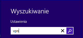 UNIWERSYTETU BIBLIOTEKA IEGO UNIWERSYTETU IEGO Instrukcja konfiguracji usługi Wirtualnej Sieci Prywatnej w systemie Microsoft Windows 8 Aby utworzyć i skonfigurować nowe połączenie Wirtualnych Sieci