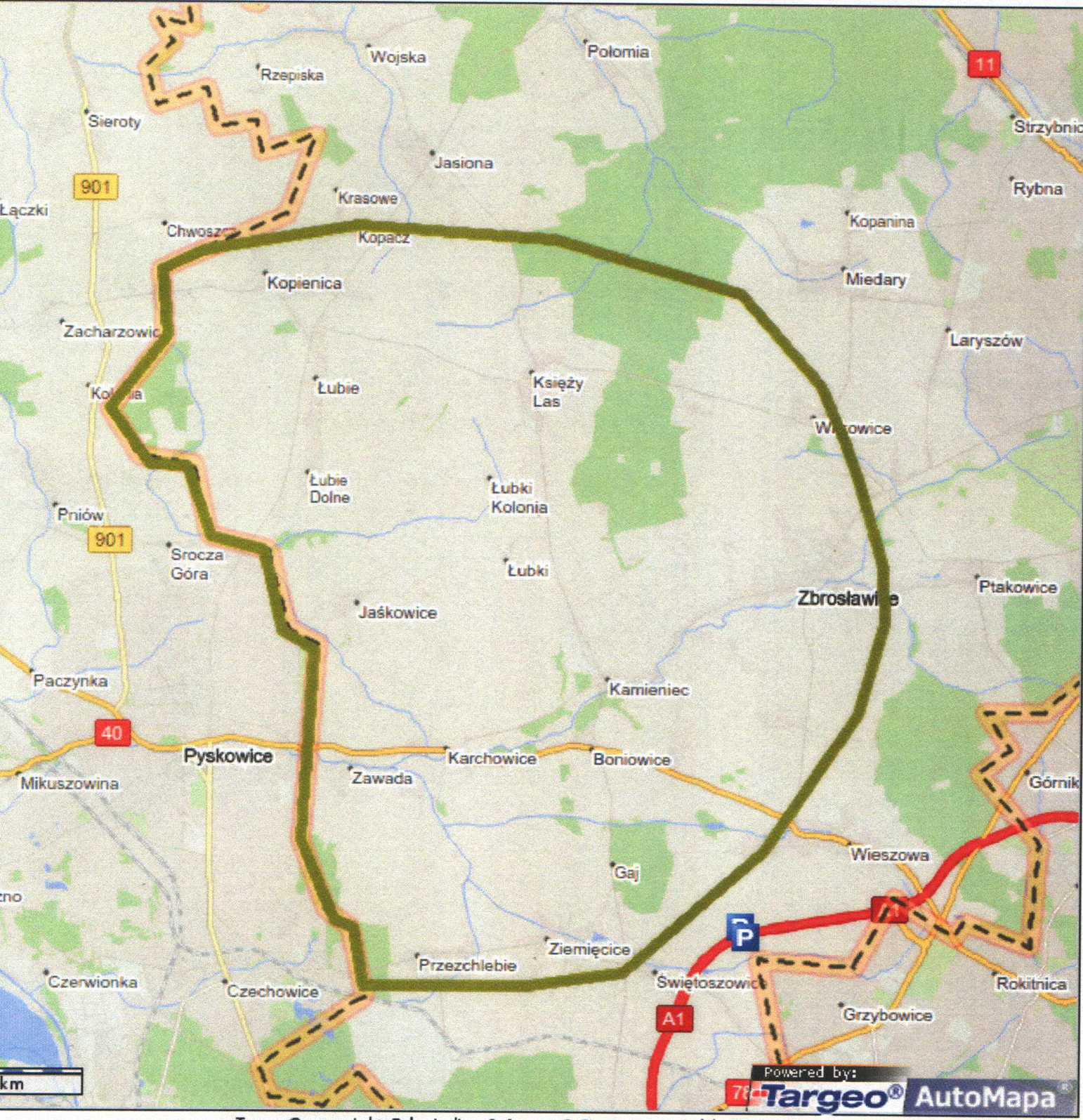 Załącznik Nr 1 do Rozporządzenia Nr 2/16 Wojewody Śląskiego Mapa obszaru