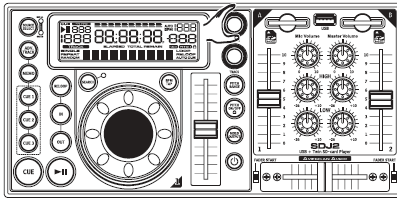 MENU PRESET (C.D.) XFADER: Wejdź do MENU PRESET a następnie obróć FOLDER KNOB (8) aŝ wyświetli się XFADER. Wciśnij FOLDER KNOB (8), aby włączyć (ON) lub wyłączyć (OFF) XFADER.