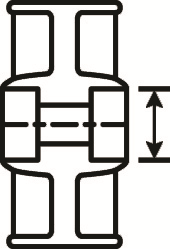 250 65 45 70 5000 33/250/80K 250 80 50 90 6000 33/300/80K 300 80 55 90 7000 33/300/110K 300 110 70 120 10000 33/400/110K 400 110 80 120 12000 SERIA 34 Rolka: z poliamidu białego, wtryskiwanego,