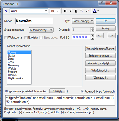 stwierdzamy, ze 765 osób spe nia oba warunki oraz 3340 osób ma wiek w zadanym przedziale. 3 Analogiczne rozwa zania w programie STATIS- TICA Teraz rozwa zymy najciekawsze przypadki w drugim programie.