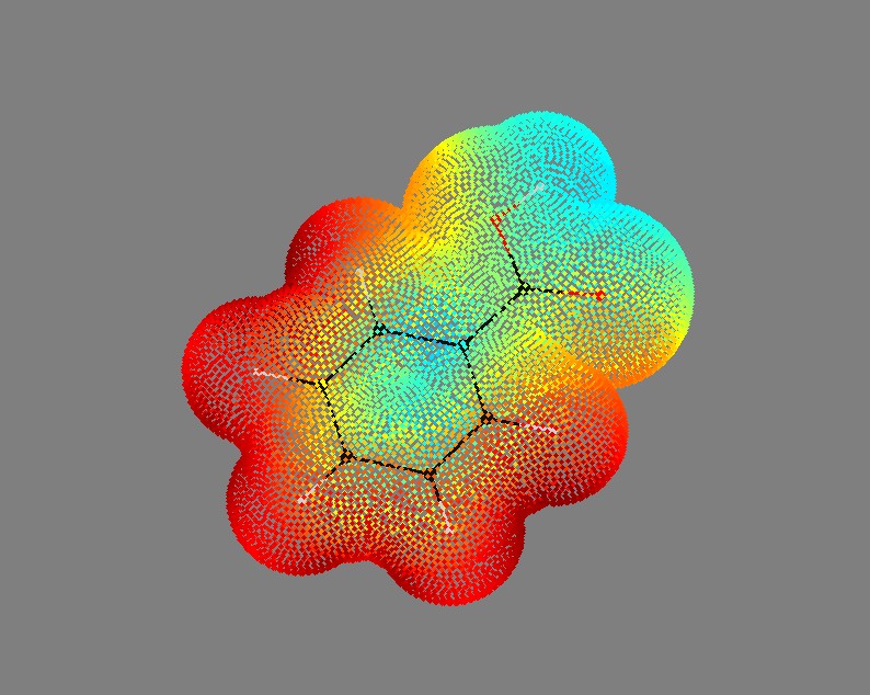 Przykładowa energia powierzchnia pokolorowana potencjałem lipofilowym jest przedstawiona na rysunku 9.8. odległość Rysunek 9.7 Potencjały stosowane w chemii.