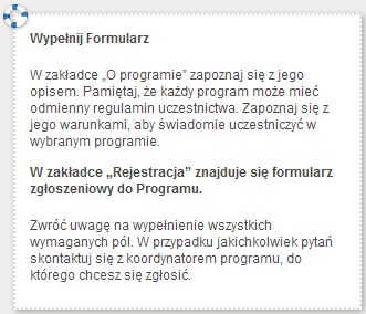 KROK 9 Wyświetlenie formularza rejestracyjnego Publicznie dostępne formularze rejestracyjne do wszystkich programów Centrum Edukacji Obywatelskiej, w których aktualnie trwa rejestracja, znajdują się