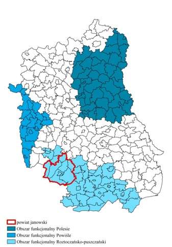 funkcję otuliny dla dwóch parków krajobrazowych, tj. Puszczy Solskiej i Południowo- Roztoczańskiego Parku Krajobrazowego.