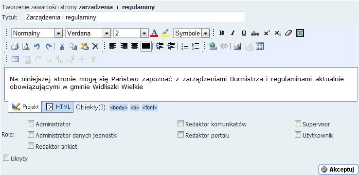 Aby dołączyć dokument wyświetlany na stronie wykazu dokumentów, należy w pierwszej kolejności kliknąć przycisk. Otworzy się okno, w którym definiuje się poszczególne dokumenty.