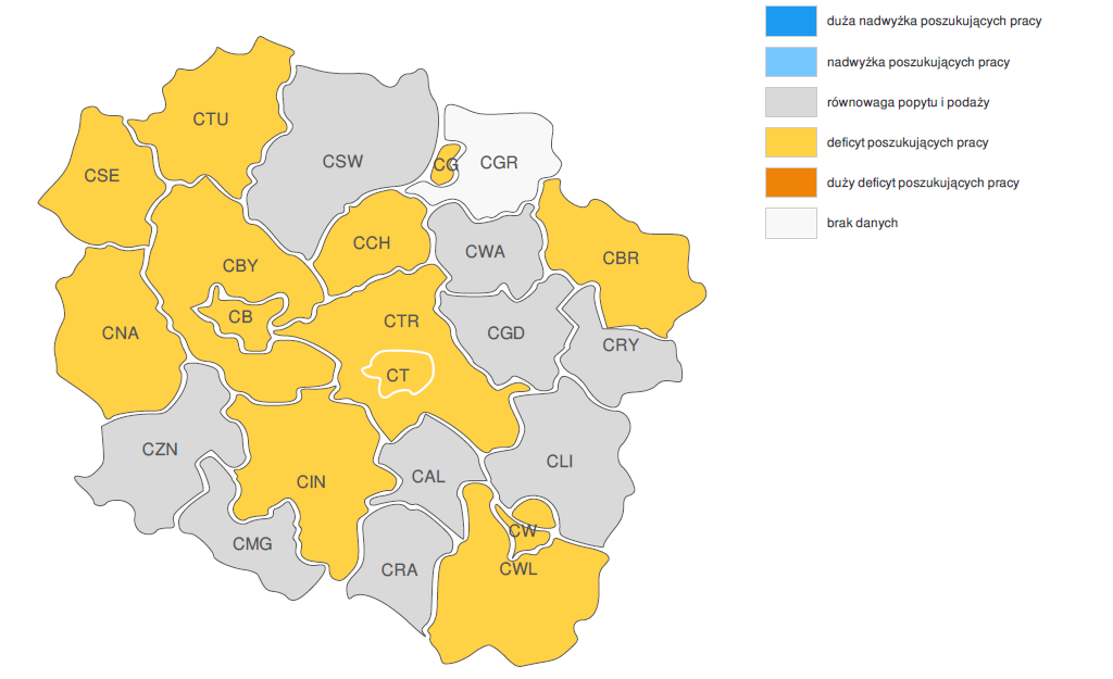 PROGNOZA NA 2016, WOJEWÓDZTWO KUJAWSKO-POMORSKIE RELACJA MIĘDZY DOSTĘPNĄ SIŁĄ ROBOCZĄ A ZAPOTRZEBOWANIEM NA PRACOWNIKÓW MONTERZY INSTALACJI BUDOWLANYCH Źródło: http://barometrzawodow.pl/ 5.