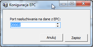 przeglądarki internetowej. W przedstawionym przykładzie w niniejszej instrukcji został wybrany port 20002.