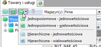 określonej grupie i zgodnie z zasadą przeciągnij i upuść (tak jak w Windows) przeciągamy zaznaczone karty w obszar odpowiedniej gałązki drzewa. Rodzaje cech grupujących Rys.