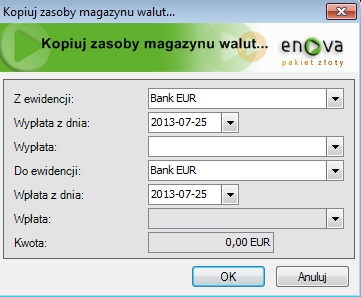 Przechodzimy do planu kont i w okresie obrachunkowym 2010 tworzymy dwa dowolne konta np. 130 i 145. Konta te posłużą do zaksięgowania bilansu otwarcia magazynu walut.