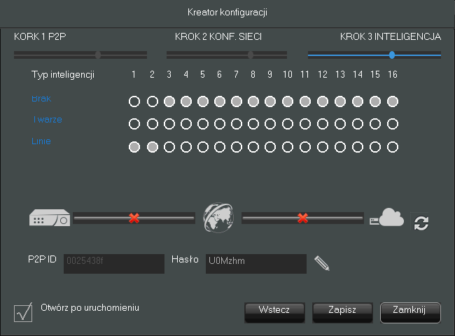 NVR-3404POE, NVR-3408POE,NVR-3408POE-H2, NVR-3416 Instrukcja obsługi wer.1.1 OBSŁUGA REJESTRATORA W trzecim kroku konfiguracji mamy możliwość wyboru zawansowanej analizy obrazu dla kanałów.