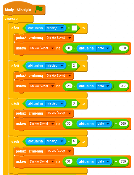 Skrypt dla grudnia Wszystkie miesiące spinamy klamrą: Link do gotowego projektu w wersji z gotowymi elementami z