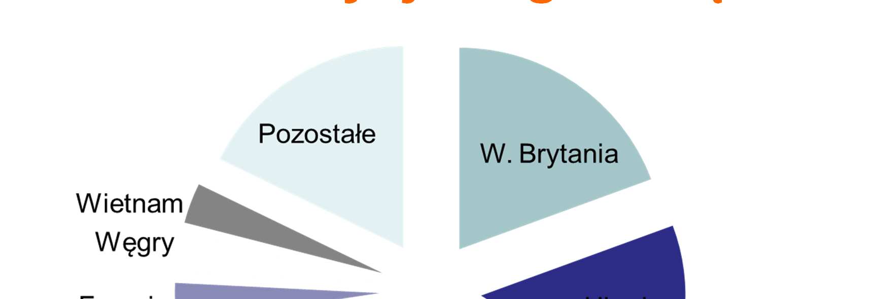 Struktura geograficzna polskich inwestycji za granicą Źródło: Opracowanie