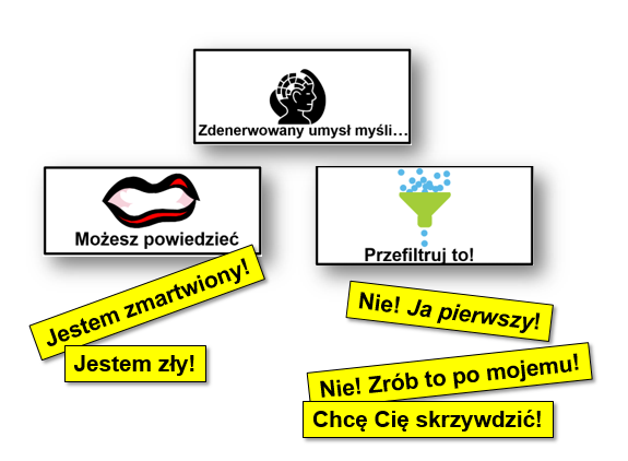 Kontrola agresji- ćwiczenie doboru zdań Młodzi ludzie z zaburzeniami ze spektrum autyzmu często mają trudności w kontrolowaniu werbalnych wybuchów złości.