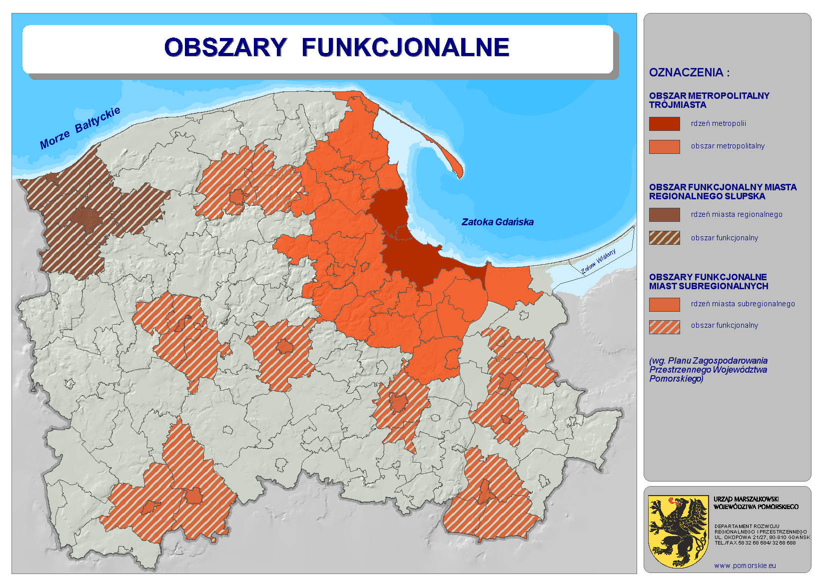 Instrumenty Terytorialne dla obszarów funkcjonalnych w RPO WP zastosowanie przestrzenne 9 miejskich obszarów funkcjonalnych MOF (wyznaczonych na podstawie PZPW):