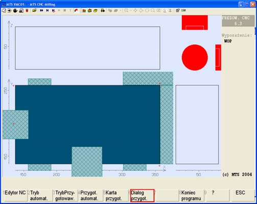 4.0. Dialog przygotowawczy - frezowanie 4 kroki do uzyskania karty przygotowawczej. Dialog przygotowawczy umożliwia szybkie utworzenie karty przygotowawczej przy tworzeniu nowego programu.