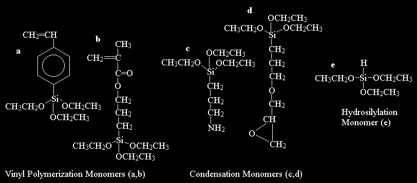 Przykładowe monomery stosowane do otrzymywania