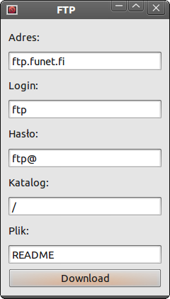 7.2. Klient FTP 101 rawcommand() wysłanie dowolnego polecenia do serwera (ma zastosowania, gdy brakuje funkcji QFtp do wykonania określonej czynności). Funkcje te są nieblokujące, tzn.