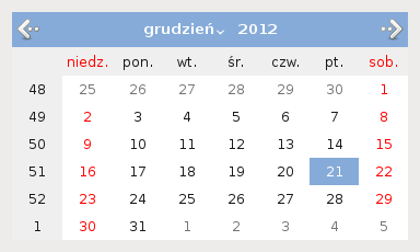 2.2. Widgety 21 Rysunek 2.10. Przykładowe pole daty i czasu QDateTimeEdit Rysunek 2.11.