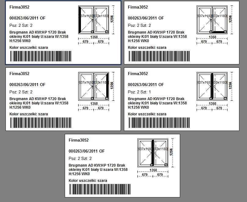 Otrzymujemy dokument z etykietami wraz z ich kodami kreskowymi. 13.3.4 ZATWIERDZANIE WYKONANIA ELEMENTU Z PARTII PRODUKCYJNEJ 1. Zatwierdzanie ręczne.