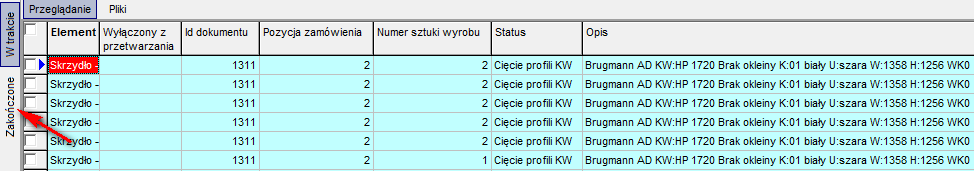 Zatwierdzone elementy usunięte zostaną z aktualnej zakładki W trakcie i przeniesione zostaną do zakładki Zakończone. 2. Zatwierdzanie automatyczne.