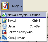 Przywracanie systemowych ustawieo list. 1.1.3 POZOSTAŁE OPCJE Odświeżanie stanu listy. Edycja danych na liście (jeśli lista jest edytowalna).