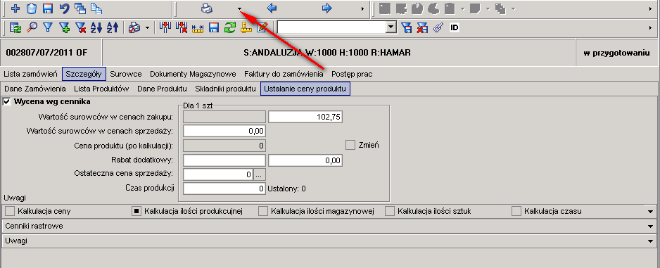 otrzymujemy: 15. System udostępnia raporty produkcyjne, które w postaci drukowanej stanowią wytyczne dla brygad produkcyjnych do realizacji zamówienia.