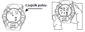 W każdym module za wyjątkiem modułu ćwiczeń wciśnij przycisk HR, aby przełączyć się do modułu pulsu. 2.