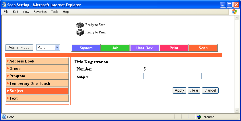 5 Określanie ustawień z użyciem programu PageScope Web Connection 3