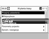 System audio-nawigacyjny 195 Wybranie komunikatu drogowego TMC spowoduje wyświetlenie szczegółowych informacji dotyczących danego zagrożenia w ruchu drogowym.