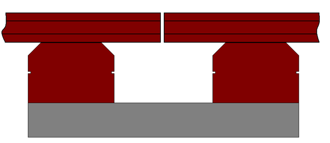 Układanie desek Pióro-Wpust TM03: Deskę początkową należy ułożyć na legarach stroną od wpustu w kierunku układania powierzchni (tj. piórem do ściany).