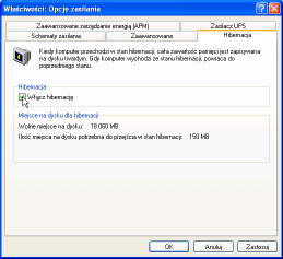 Podstawowe operacje w systemie Windows XP Hibernacja systemu Rysunek 2.4.