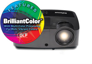 Doskonałej jakości i żywo odwzorowywane kolory poprzez technologię DLP z implementacją InFocus BrilliantColor.