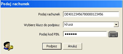 9.4.7 Polecenie zapłaty Formularz ten pozwala na wprowadzenie Polecenia zapłaty w stosunku do kontrahenta. Warunkiem jest podpisanie z kontrahentem umowy na tego typu płatność.