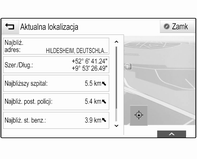 48 Nawigacja Ikony POI Wybrać MENU na interaktywnym pasku wyboru, a następnie wybrać Pokaż symbole POI, aby wyświetlić odpowiednie podmenu.