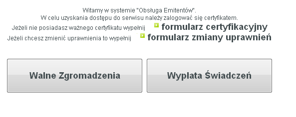 Logowanie użytkownika do systemu W celu zalogowania się do systemu, należy na stronie http://www.kdpw.pl, wybrać w zakładce Emitnenci System Obsługi Emitentów.