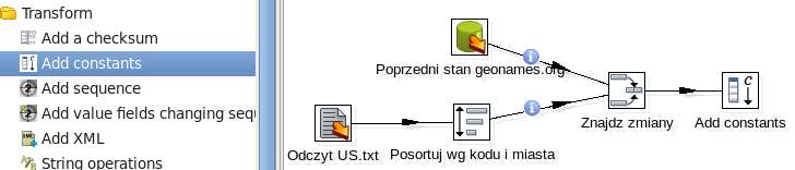 s. Otwórzmy właściwości komponentu Merge Rows (diff). Zmieńmy jego nazwę na Znajdz zmiany.