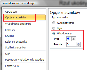 53. Metodą przeciągnij i upuść (chodzi o złapanie kursorem myszki jakiegoś obiektu i przeciągnięcie go w odpowiednie miejsce) ustaw podpisy osi, aby całość wyglądała jak na rysunku 46. Rysunek 46.