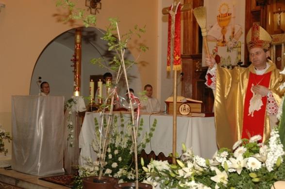 Braci Mniejszych Kapucynów w Łomży, którą celebrował