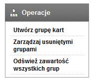 14. Grupy kart Zarządzanie grupami kart możliwe jest w pakiecie "VIP".